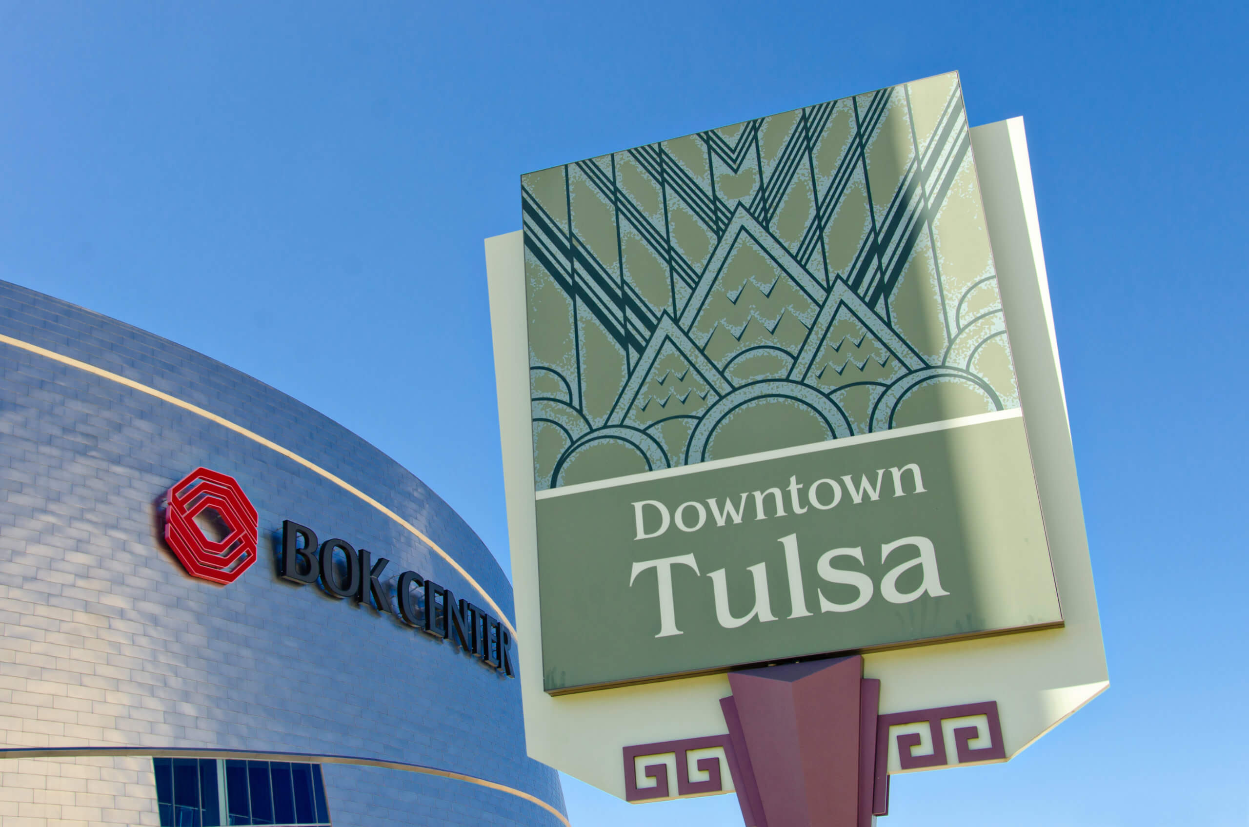 Downtown Tulsa sign